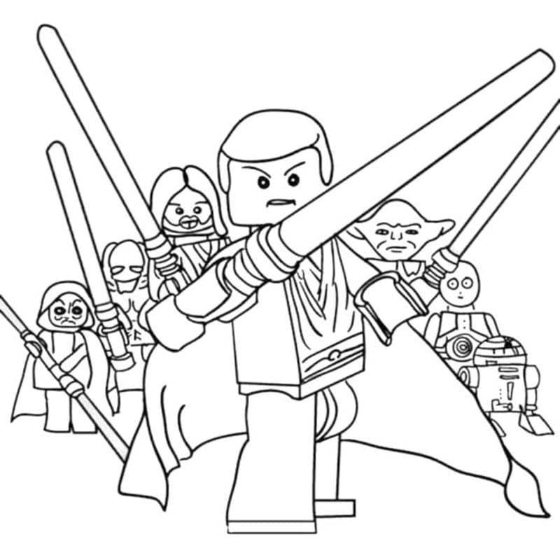 Lego Star Wars pro děti omalovánka