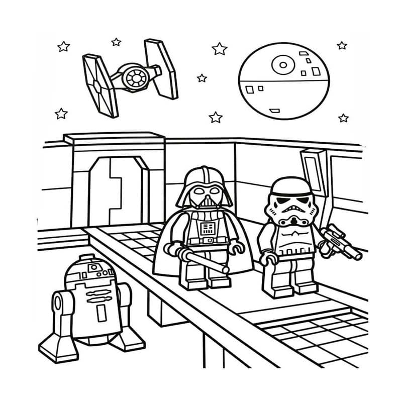 Lego Star Wars prostý tisknutelné omalovánka