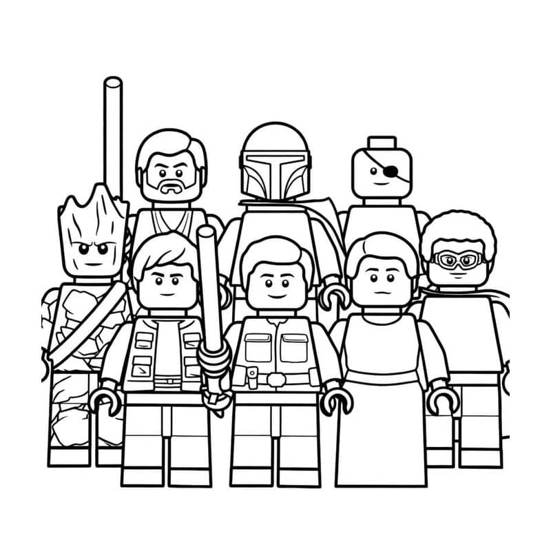 Lego Star Wars snadný tisknutelné omalovánka