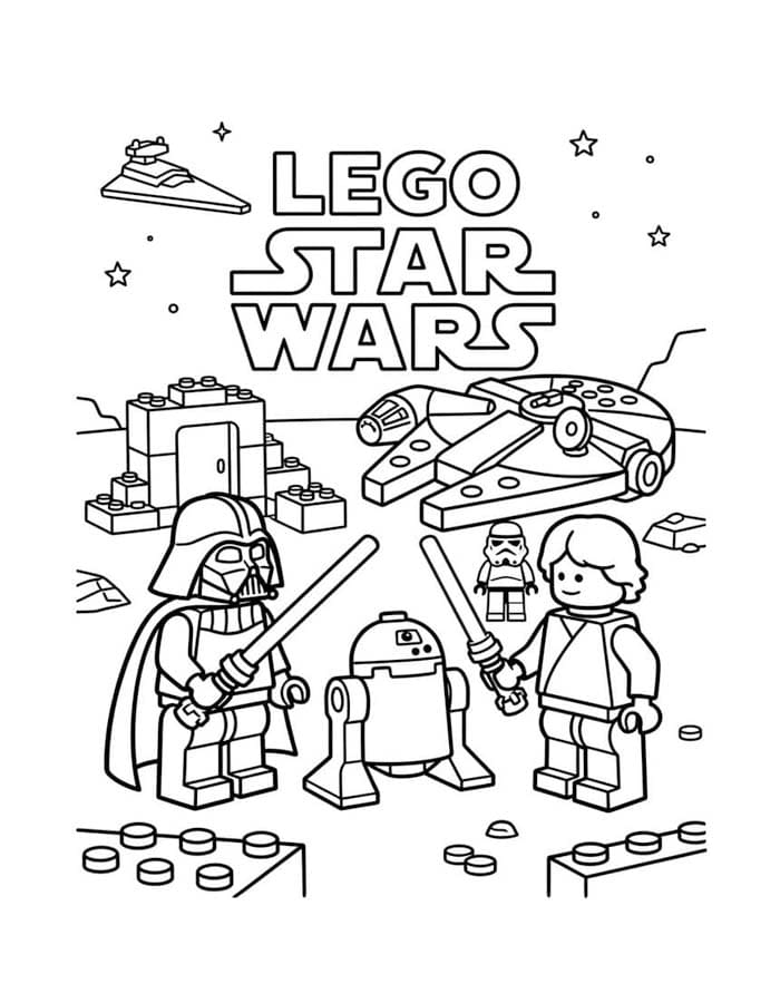 Lego Star Wars tisknutelné pro děti omalovánka