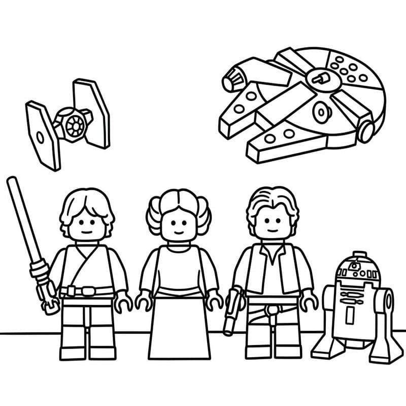 Lego Star Wars základní tisknutelné omalovánka