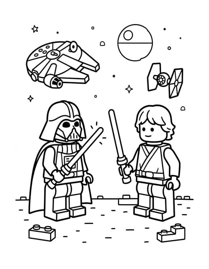 Lego Star Wars zdarma prostý omalovánka