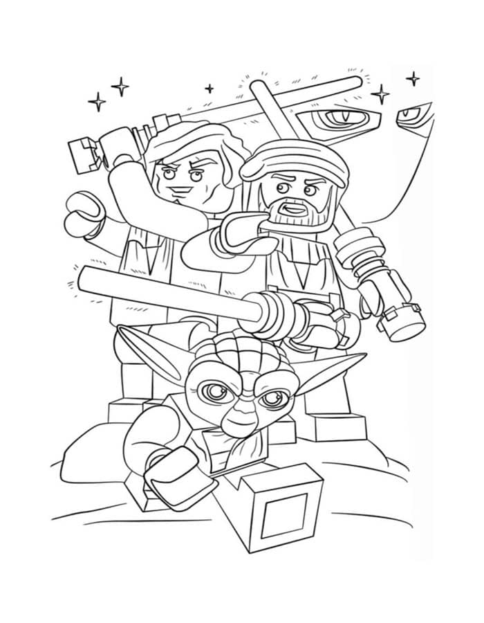 Lego Star Wars zdarma snadný tisknutelné omalovánka