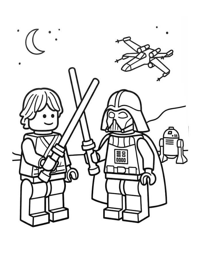 Lego Star Wars zdarma snadný omalovánka