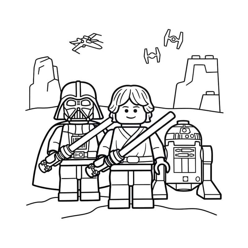 Lego Star Wars zdarma základní omalovánka