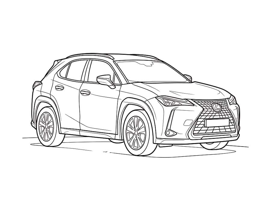 Lexus k vytisknutí zdarma omalovánka