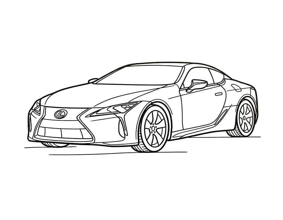 Lexus prostý tisknutelné omalovánka