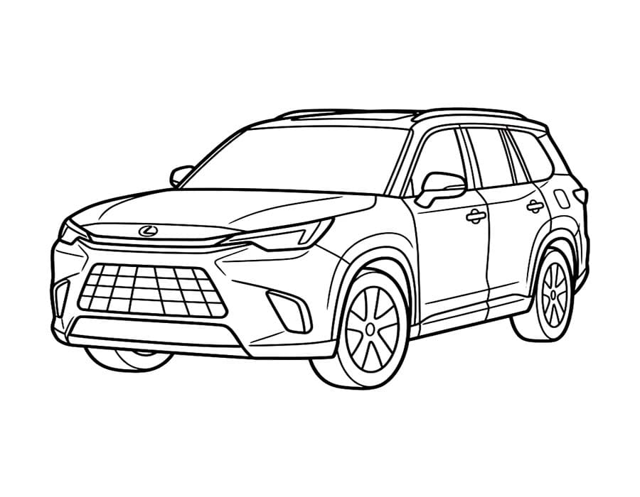 Lexus snadný tisknutelné omalovánka