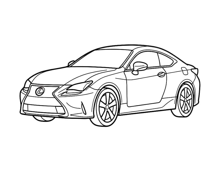 Lexus základní tisknutelné omalovánka