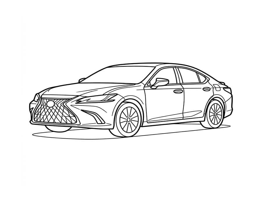 Lexus zdarma prostý omalovánka
