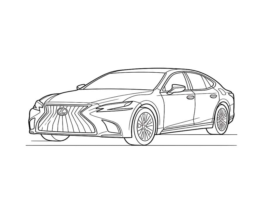 Lexus zdarma snadný tisknutelné omalovánka