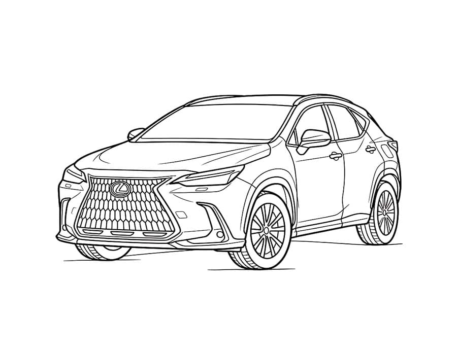 Lexus zdarma snadný omalovánka