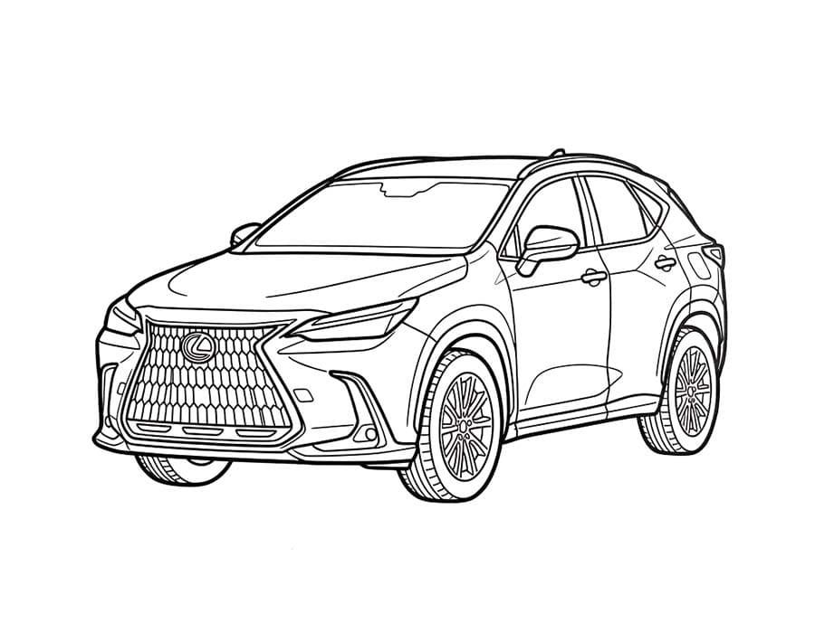 Lexus zdarma tisknutelné pro děti omalovánka