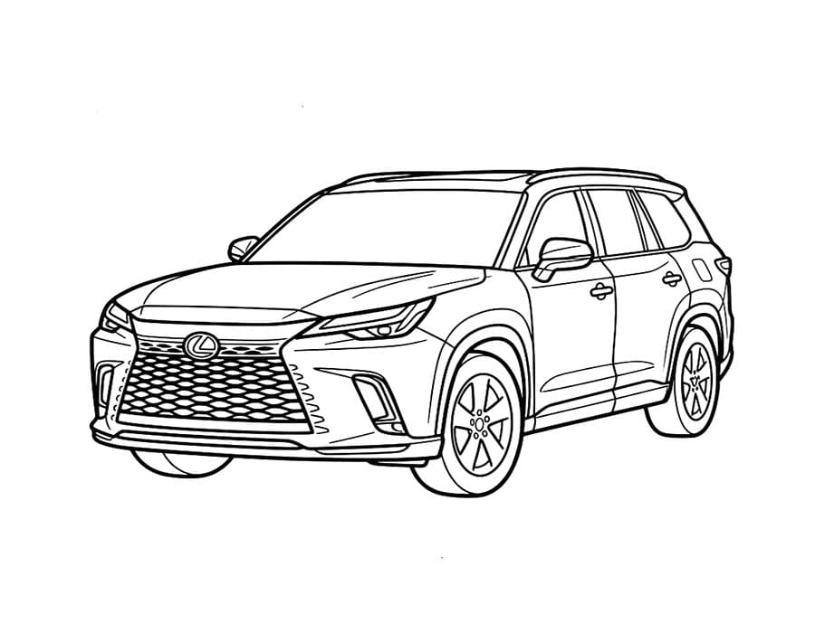Lexus zdarma základní omalovánka