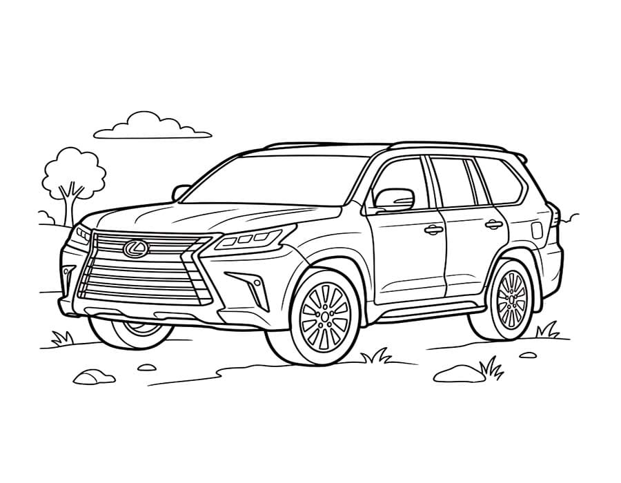 Lexus zdarma omalovánka