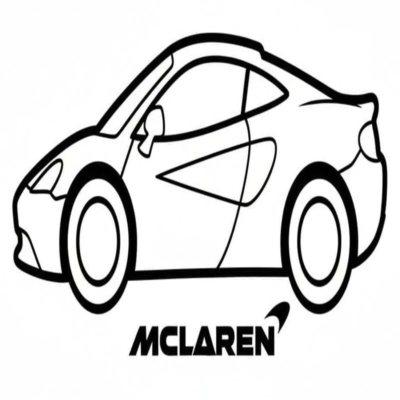 McLaren prostý tisknutelné omalovánka