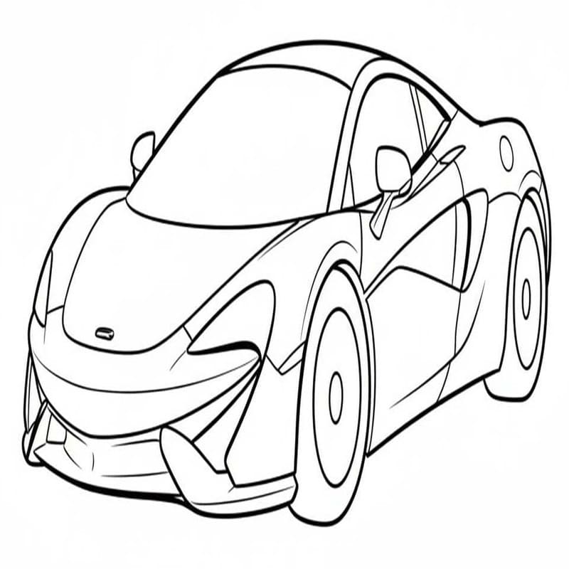 McLaren snadný tisknutelné omalovánka