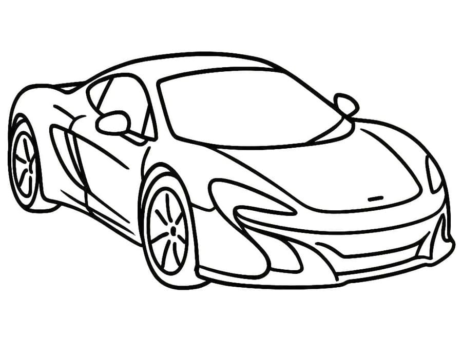 McLaren zdarma prostý tisknutelné omalovánka