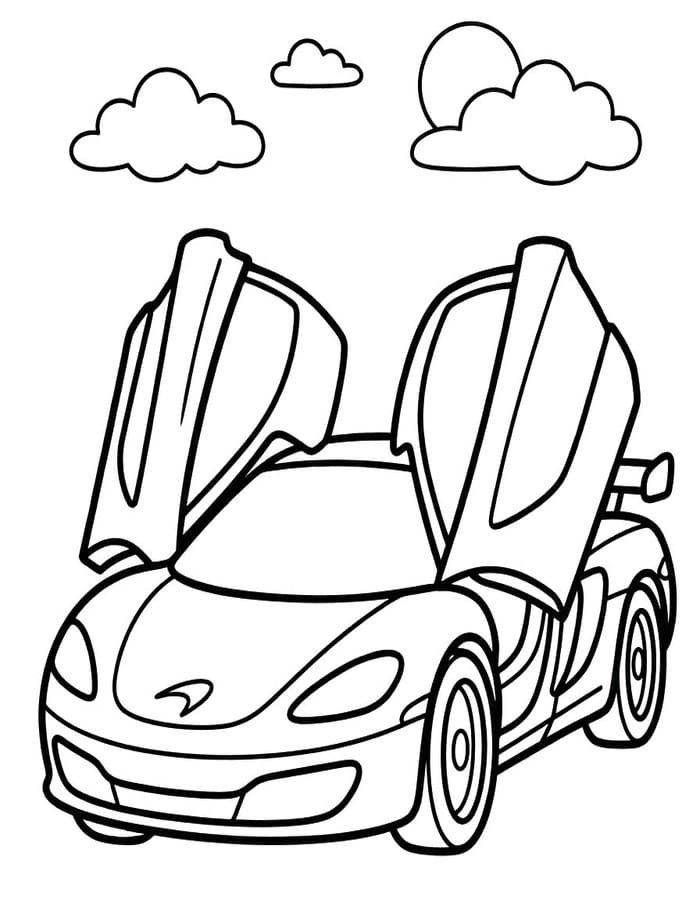 McLaren zdarma prostý omalovánka