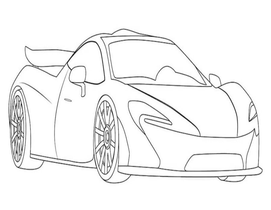 McLaren zdarma základní tisknutelné omalovánka