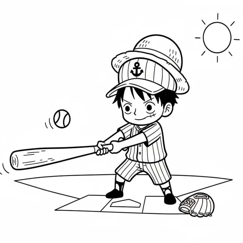 Nakreslete Baseball k vytisknutí omalovánka