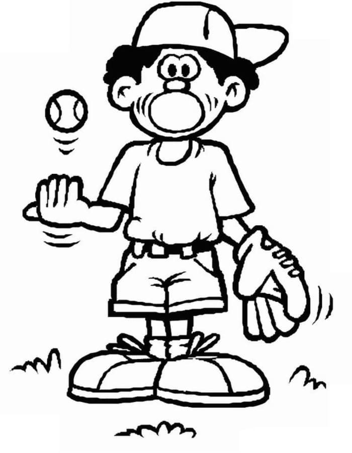 Nakreslete Baseball prostý omalovánka