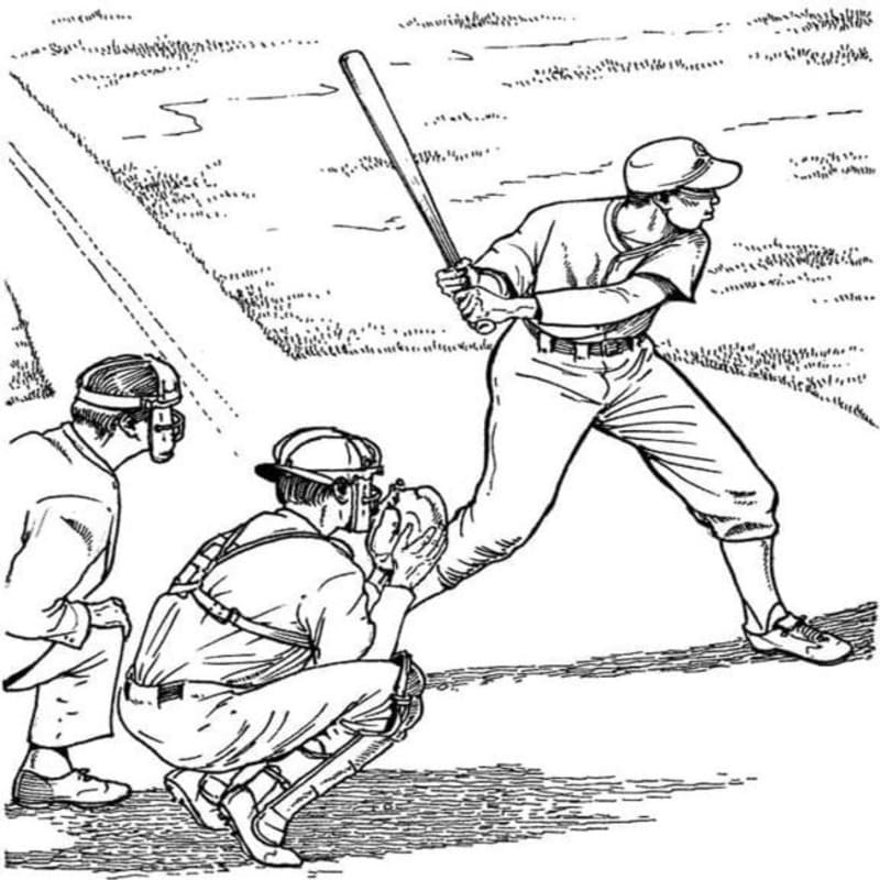Nakreslete Baseball základní tisknutelné omalovánka