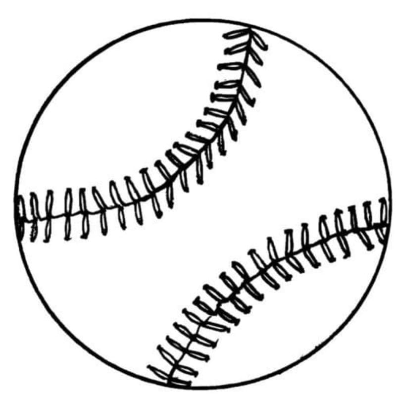 Nakreslete Baseball zdarma základní omalovánka