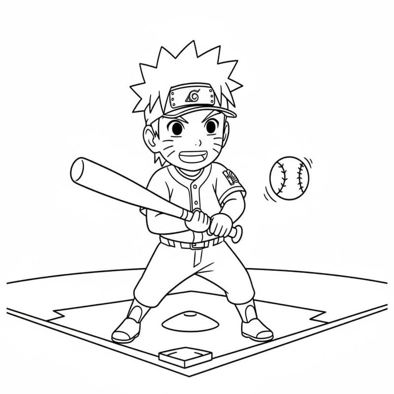 Nakreslete Baseball zdarma omalovánka