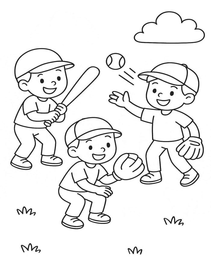Nakreslete Baseball omalovánka