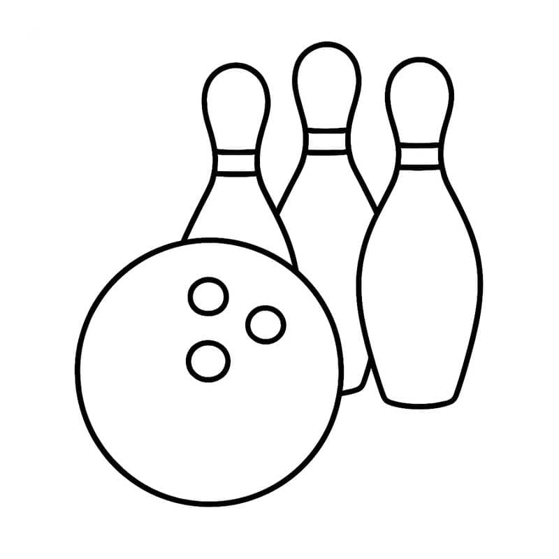 Nakreslete Bowling k vytisknutí zdarma omalovánka