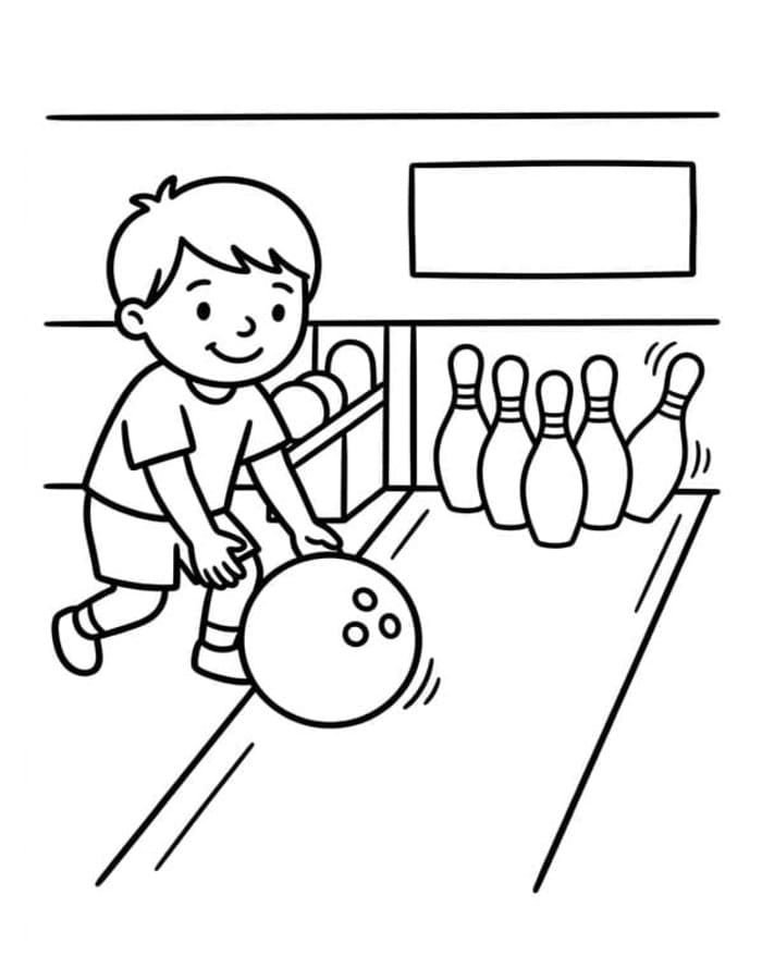 Nakreslete Bowling k vytisknutí omalovánka