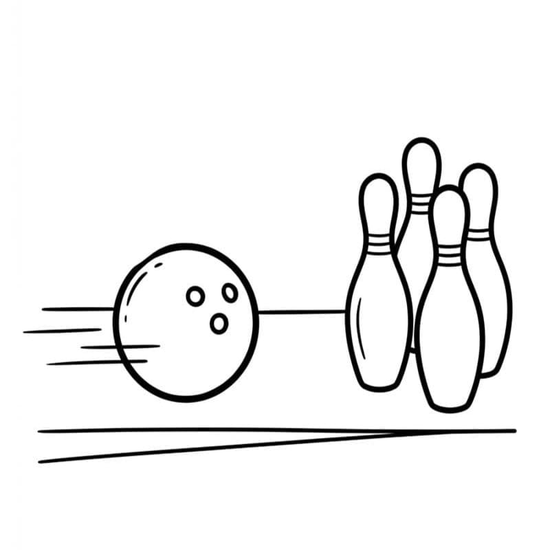 Nakreslete Bowling pro děti omalovánka