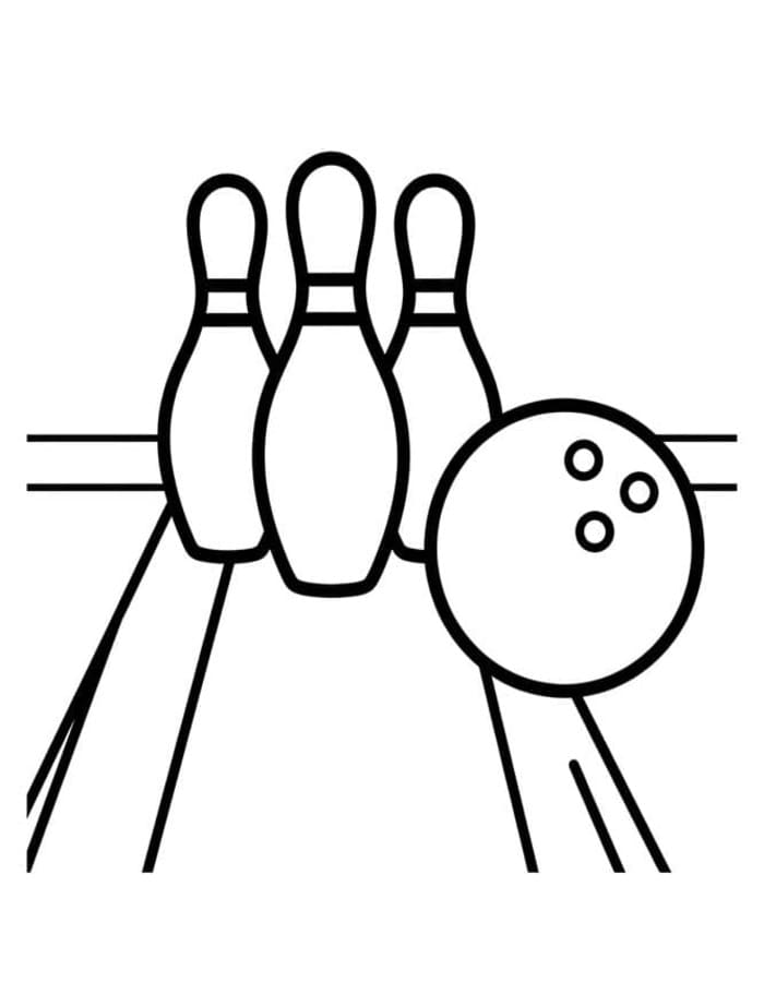 Nakreslete Bowling prostý tisknutelné omalovánka
