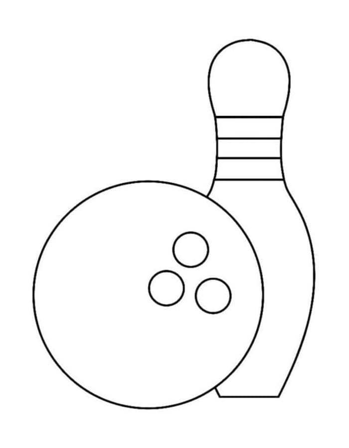 Nakreslete Bowling snadný tisknutelné omalovánka