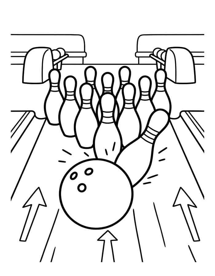 Nakreslete Bowling snadný omalovánka