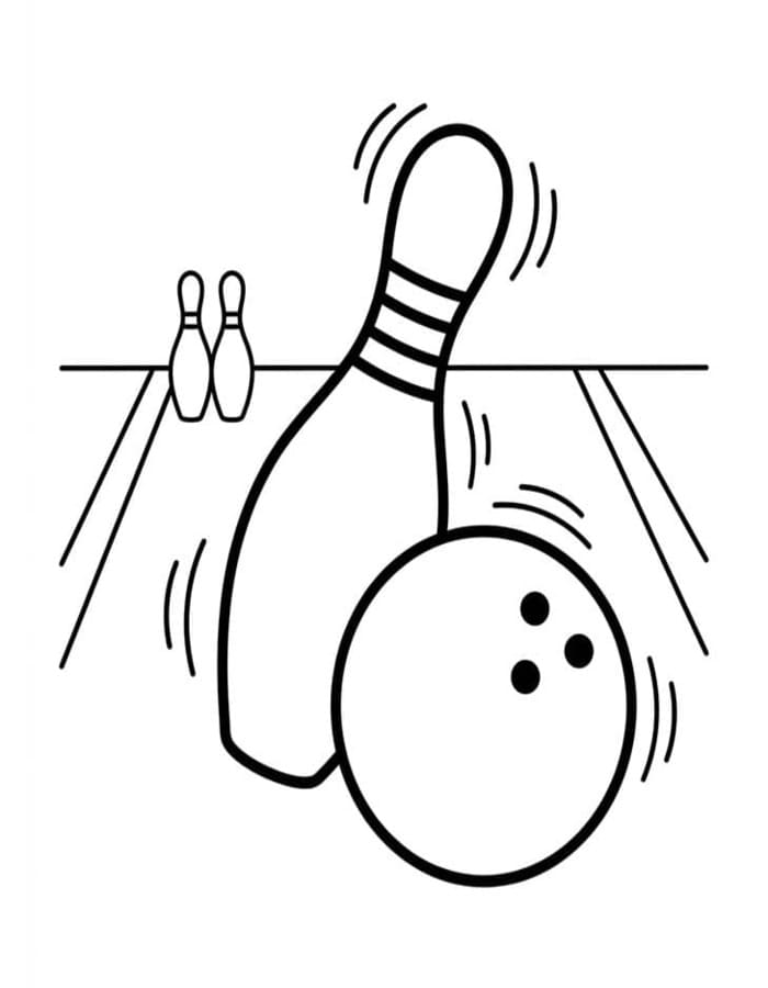 Nakreslete Bowling tisknutelné pro děti omalovánka