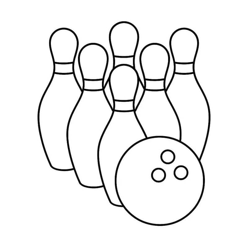 Nakreslete Bowling tisknutelné omalovánka