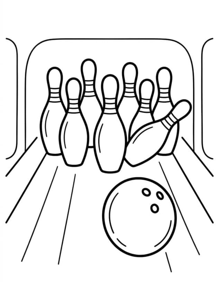 Nakreslete Bowling omalovánka