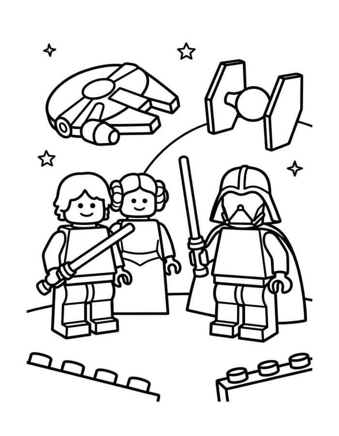 Nakreslete Lego Star Wars prostý omalovánka