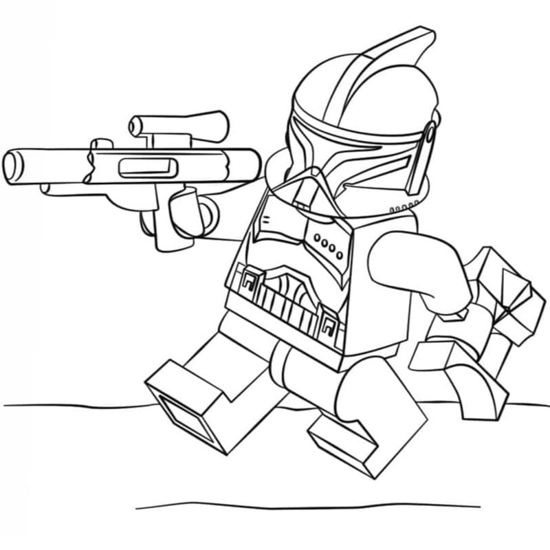 Nakreslete Lego Star Wars snadný tisknutelné omalovánka