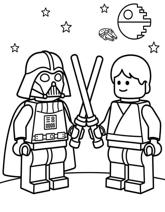 Nakreslete Lego Star Wars snadný omalovánka