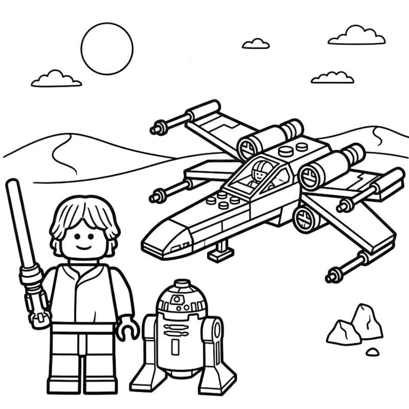 Nakreslete Lego Star Wars tisknutelné pro děti omalovánka