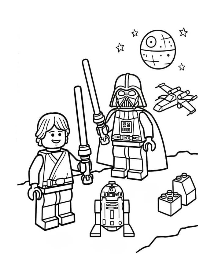 Nakreslete Lego Star Wars základní omalovánka