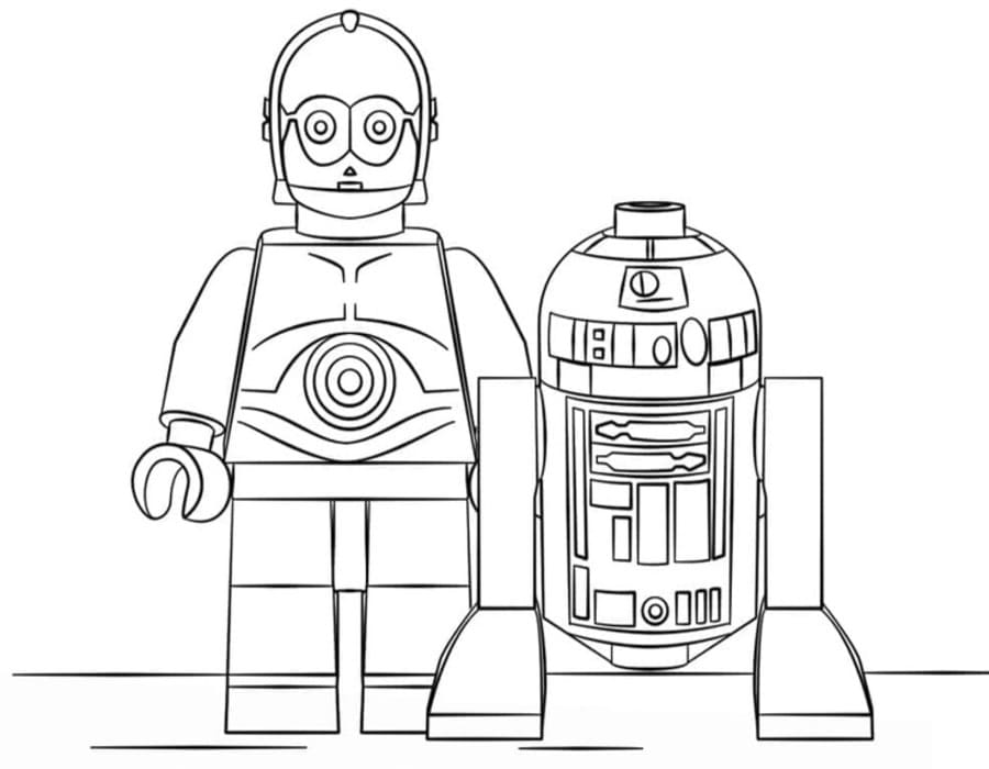 Nakreslete Lego Star Wars zdarma základní omalovánka
