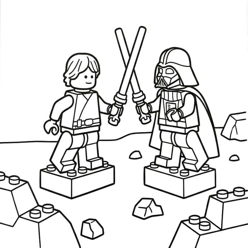 Nakreslete Lego Star Wars omalovánka
