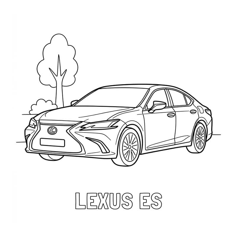 Nakreslete Lexus prostý tisknutelné omalovánka
