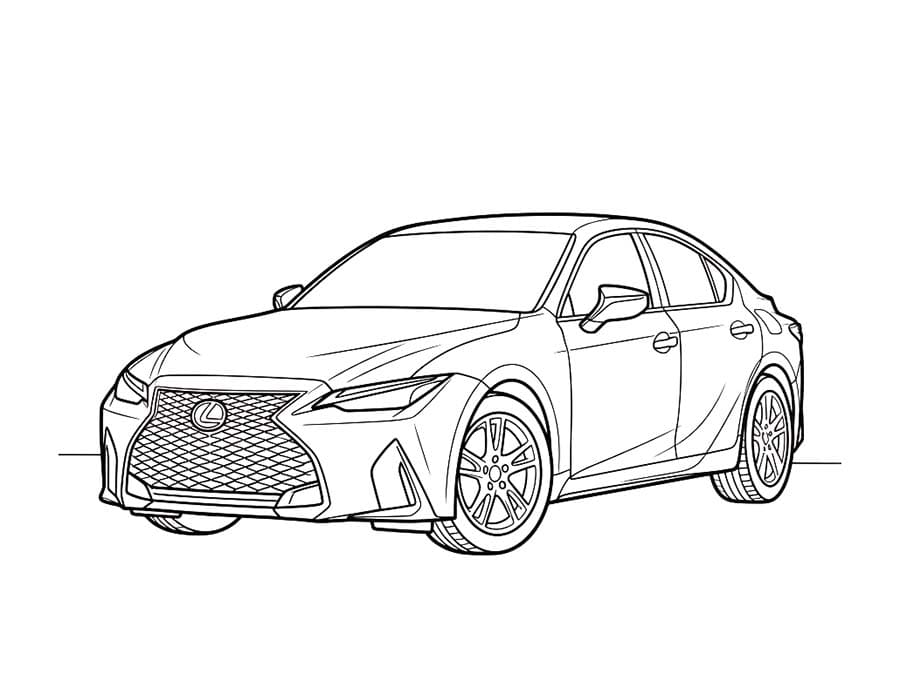 Nakreslete Lexus snadný tisknutelné omalovánka