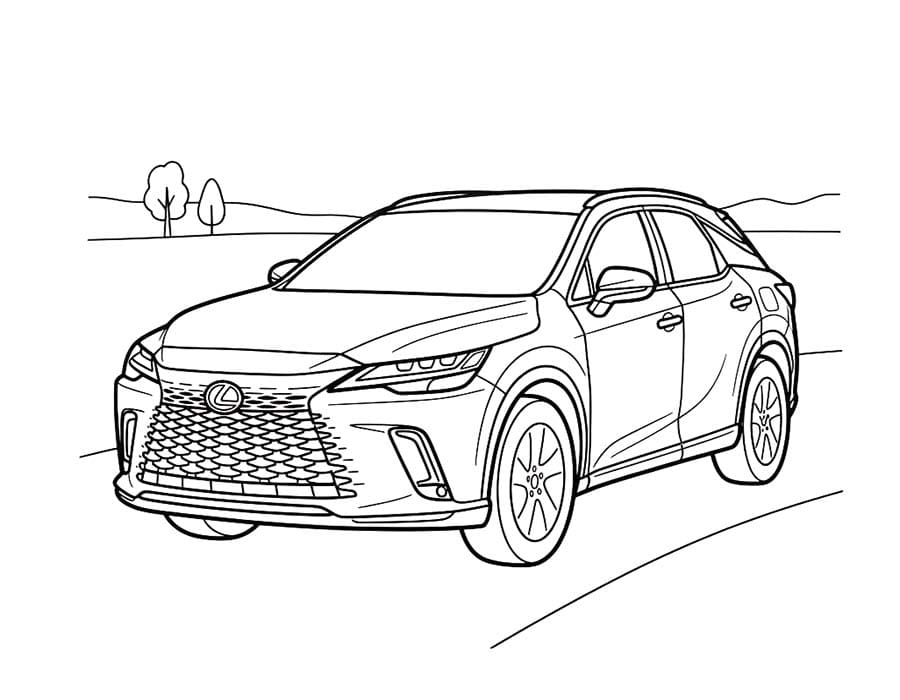 Nakreslete Lexus tisknutelné pro děti omalovánka