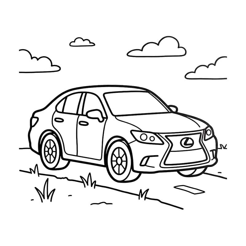 Nakreslete Lexus základní tisknutelné omalovánka